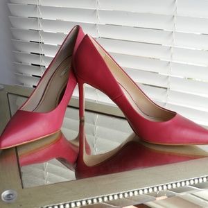 Zara -  Heeled Leather Pumps, Pink, NWOT